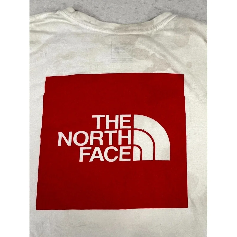 Vintage The North Face Shirt Mens 2XL White Graphic Cotton Crew Neck Long Sleeve